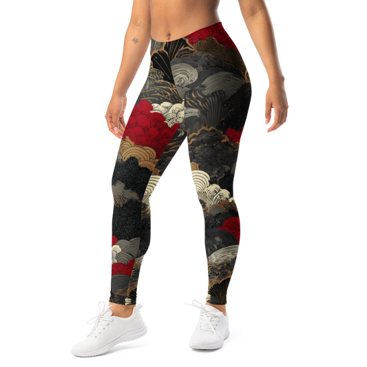 Yūkoku · Scarfhold Palette mid-rise everyday leggings, left-front view.