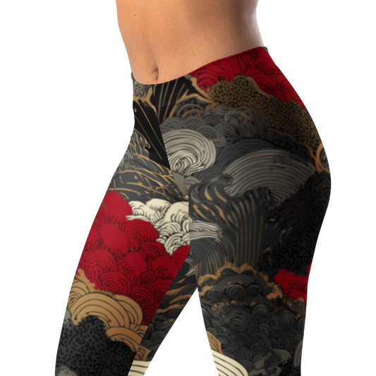 Yūkoku · Scarfhold Palette mid-rise everyday leggings, waistband and pattern detail.