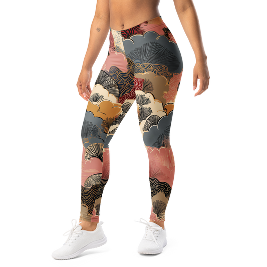 Yūkoku · Soft Current mid-rise everyday leggings, left-front view.