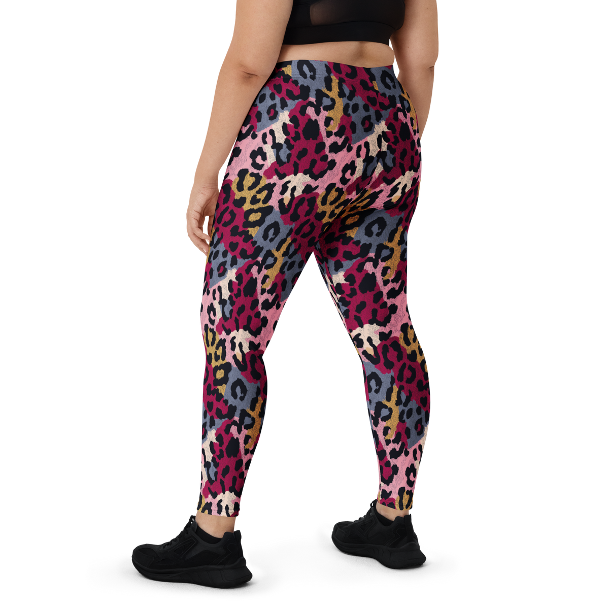 Yagarr mid-rise comfort leggings, oversize-fit back view.