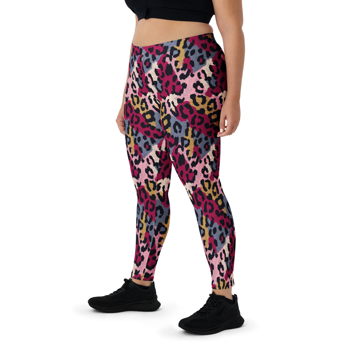 Yagarr mid-rise comfort leggings, oversize-fit front view.