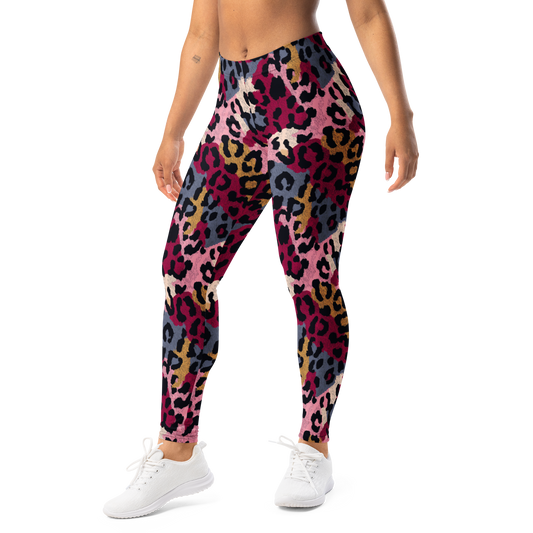 Yagarr mid-rise everyday leggings, left-front view.