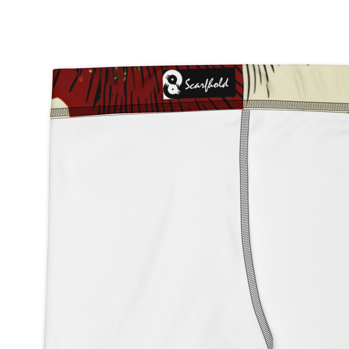 Yūkoku Botanical Voltage mid-rise comfort leggings, fabric and construction details.