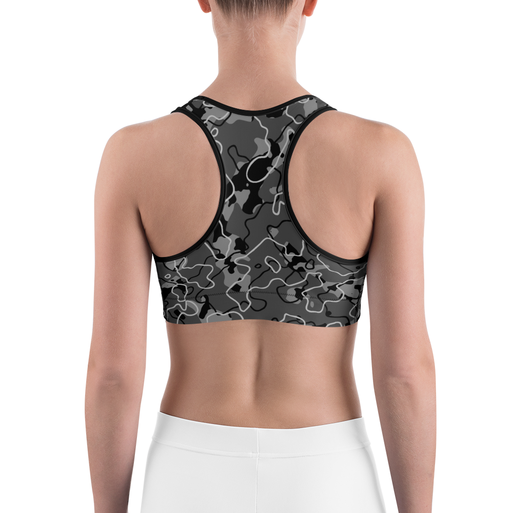 TUNDRA BLACK #A1 CAMOUFLAGE SPORTS BRA