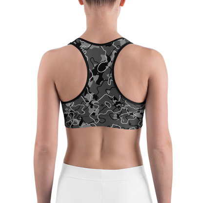 TUNDRA BLACK #A1 CAMOUFLAGE SPORTS BRA