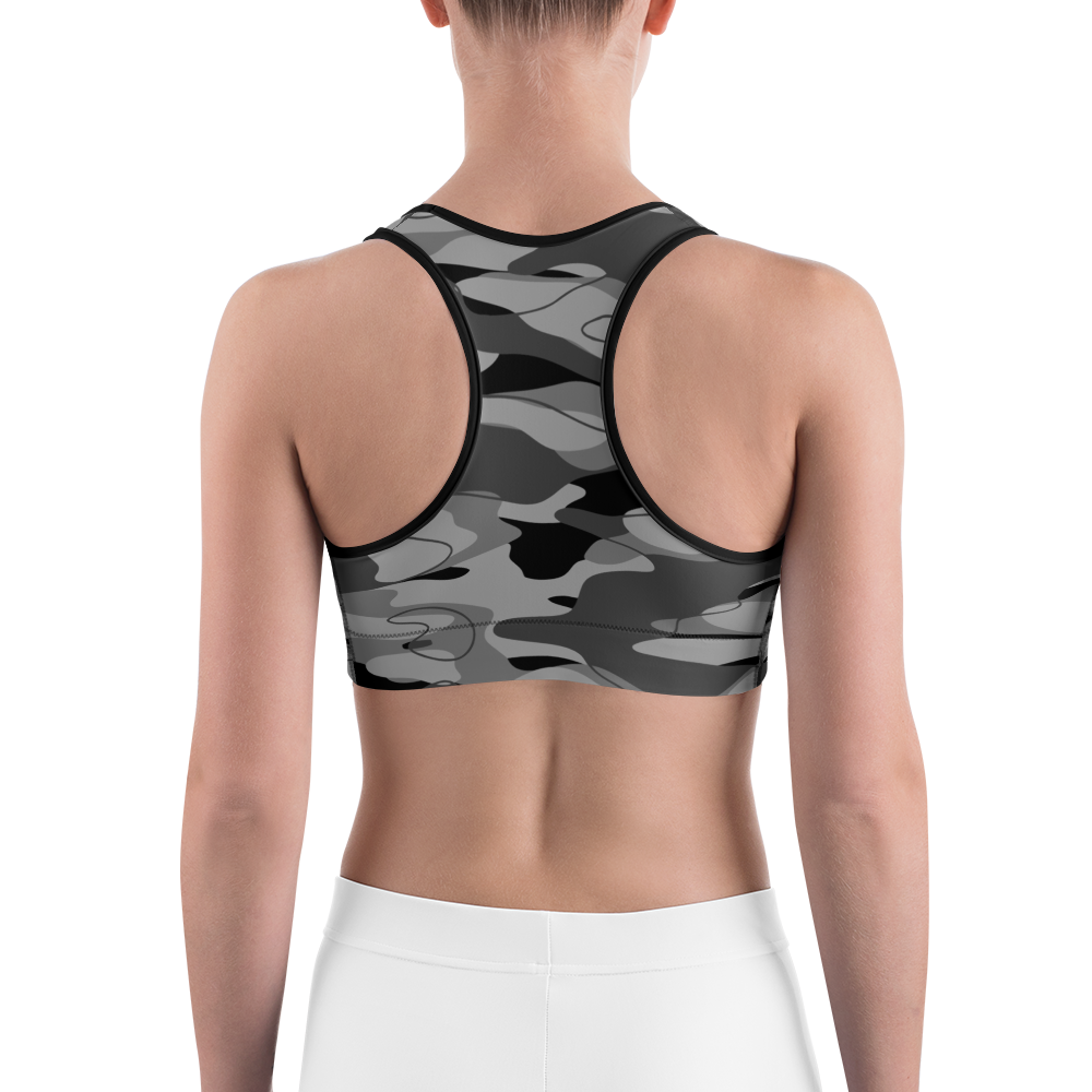 TIDEWAY BLACK #A1 CAMOUFLAGE SPORTS BRA