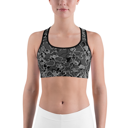 TUNDRA BLACK #A1 CAMOUFLAGE SPORTS BRA