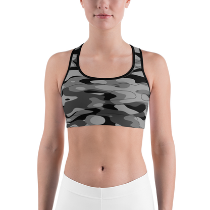 TIDEWAY BLACK #A1 CAMOUFLAGE SPORTS BRA