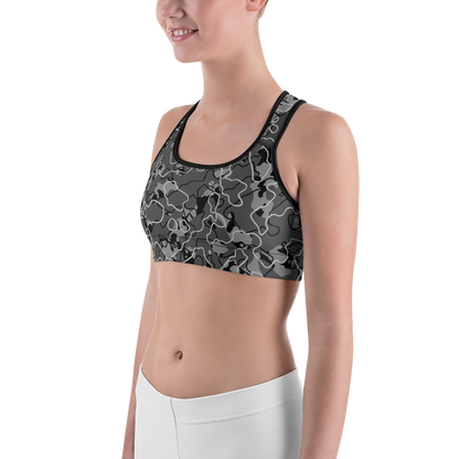 TUNDRA BLACK #A1 CAMOUFLAGE SPORTS BRA