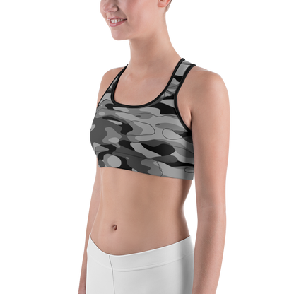 TIDEWAY BLACK #A1 CAMOUFLAGE SPORTS BRA