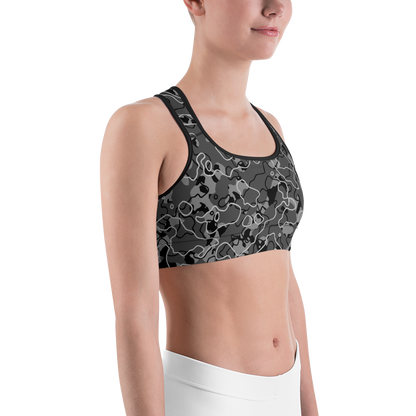 TUNDRA BLACK #A1 CAMOUFLAGE SPORTS BRA