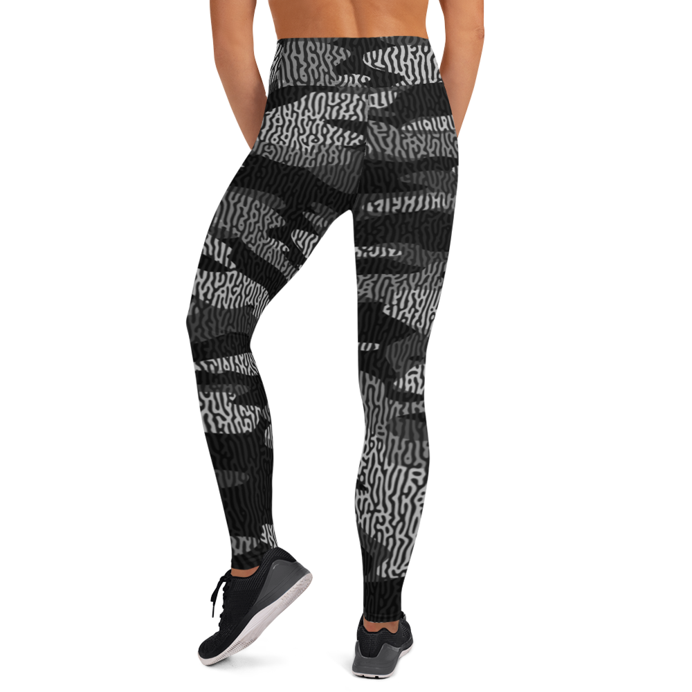 GULF BLACK #C1 CAMOUFLAGE YOGA LEGGING