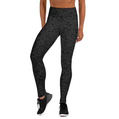 LAVA BLACK #A1 CAMOUFLAGE YOGA LEGGING