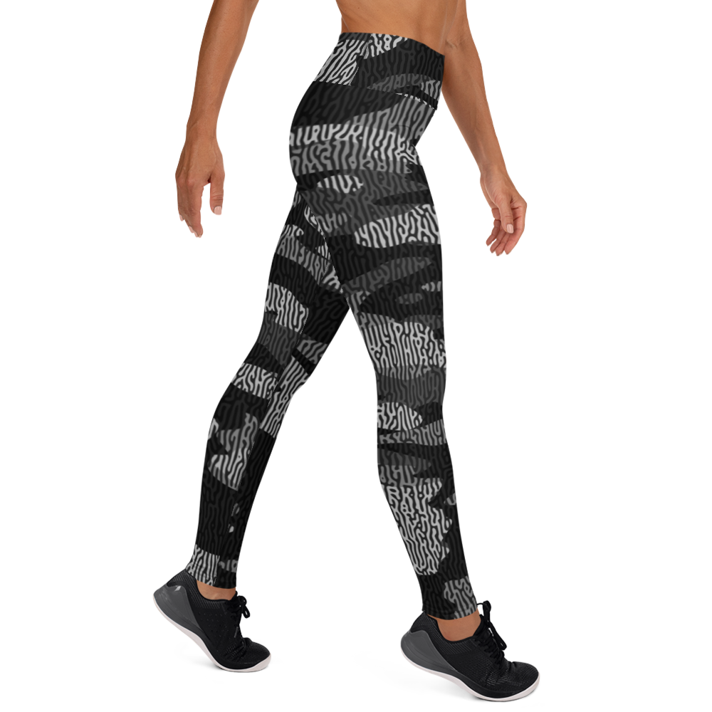 GULF BLACK #C1 CAMOUFLAGE YOGA LEGGING