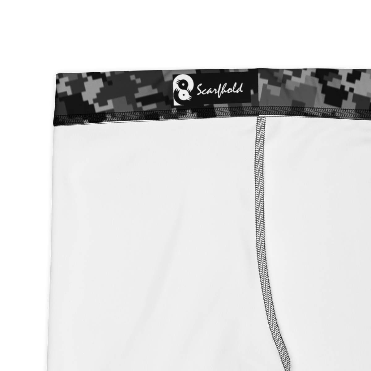 Digita Contour Static Greyscale mid-rise comfort leggings, fabric and construction details.
