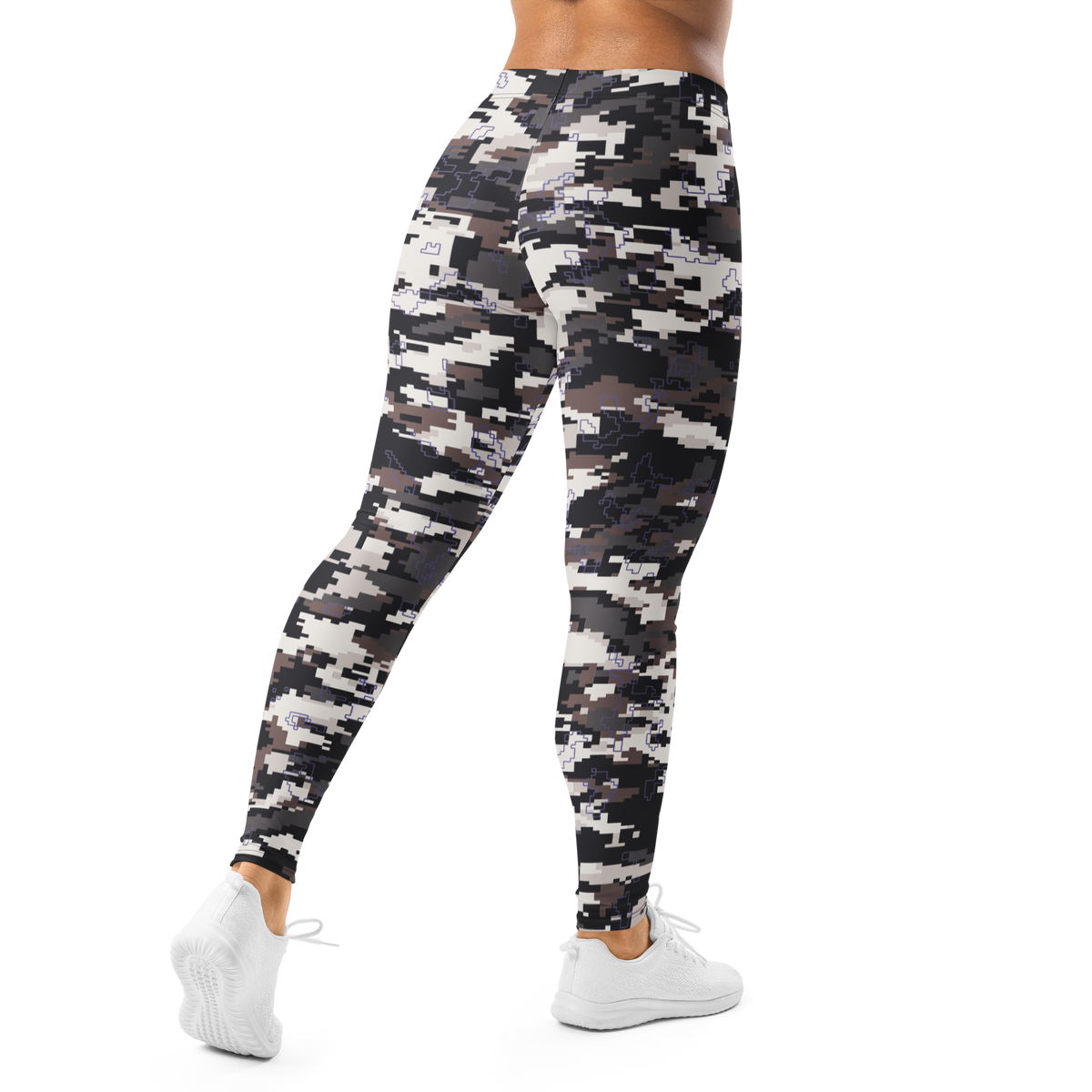 Digita Contour Static Very Peri mid-rise comfort leggings, back view.