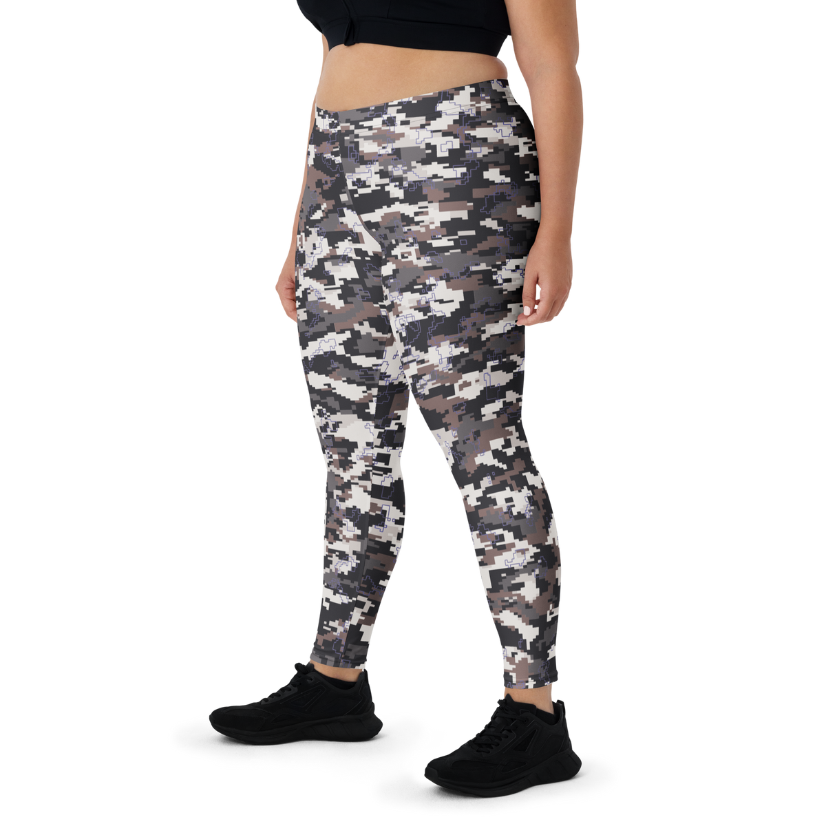 Digita Contour Static Very Peri mid-rise comfort leggings, oversize-fit front view.