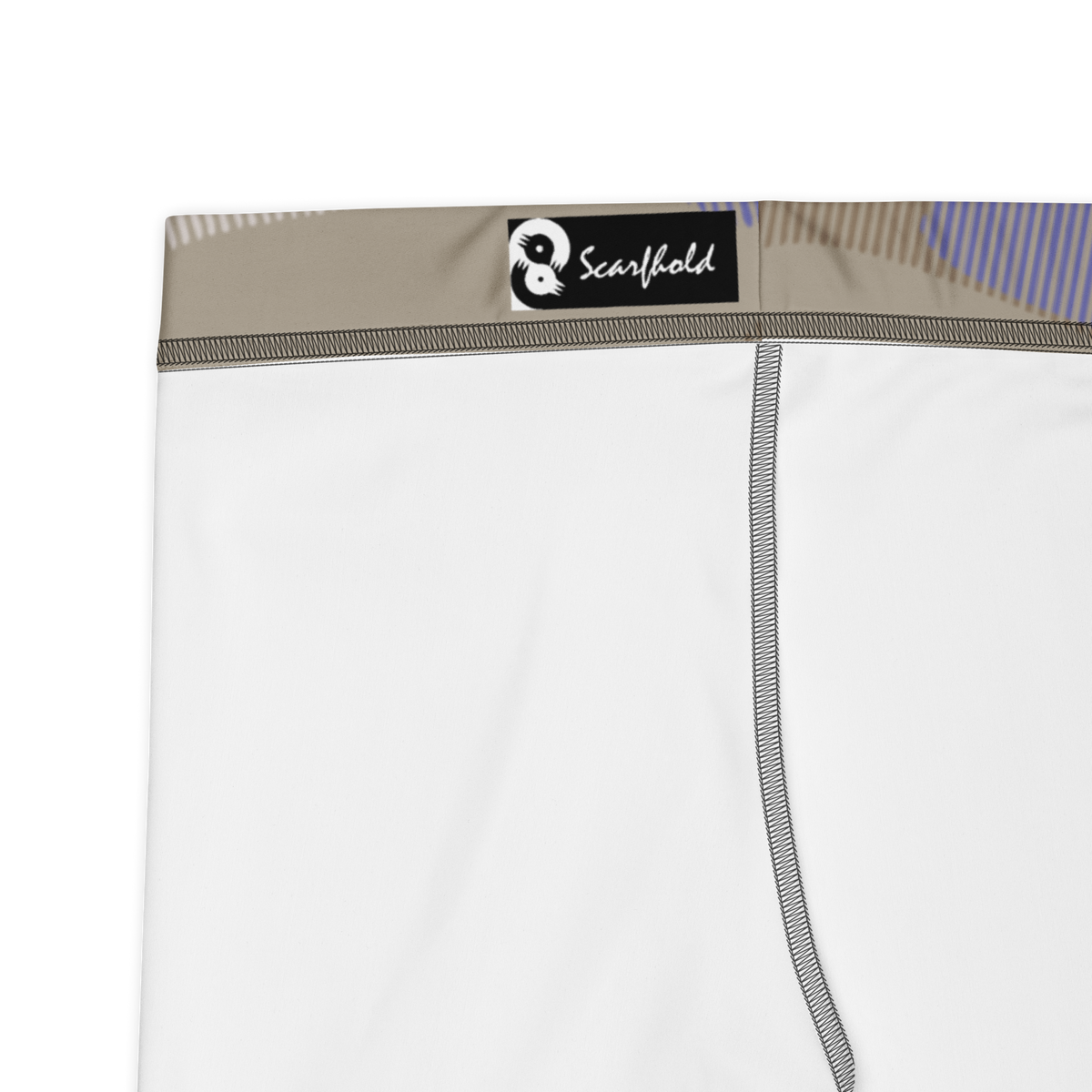 Gulf Striation Very Peri 1 camouflage mid-rise comfort leggings, fabric and construction details.