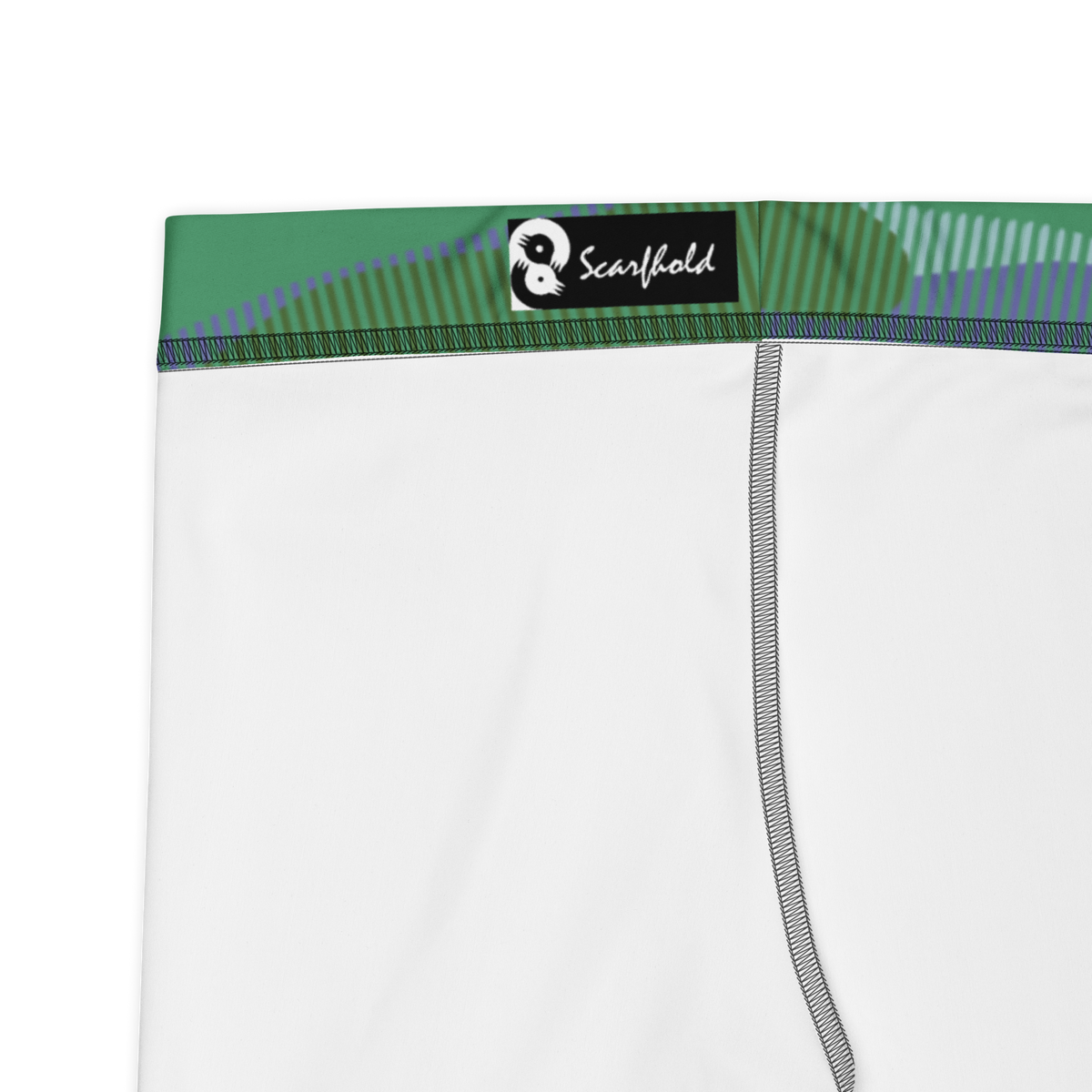Gulf Striation Very Peri 2 camouflage mid-rise comfort leggings, fabric and construction details.