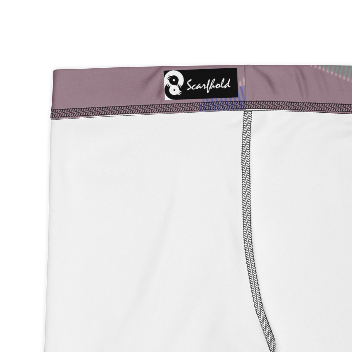 Gulf Striation Very Peri 3 camouflage mid-rise comfort leggings, fabric and construction details.