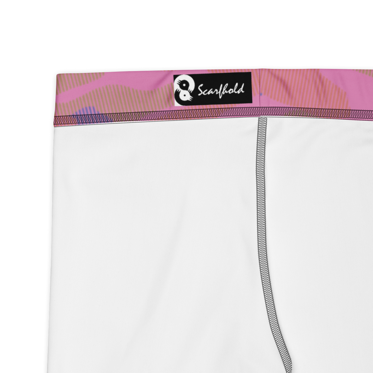 Gulf Striation Very Peri 4 camouflage mid-rise comfort leggings, fabric and construction details.