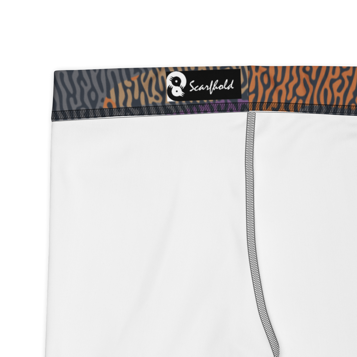 Gulf Turing Fall 3 camouflage mid-rise comfort leggings, fabric and construction details.