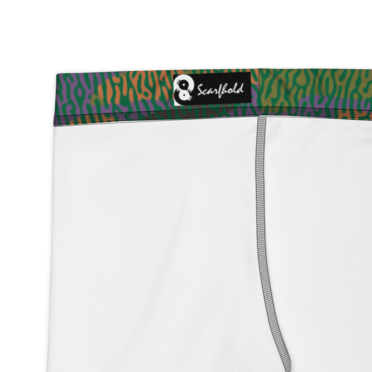 Gulf Turing Fall 4 camouflage mid-rise comfort leggings, fabric and construction details.
