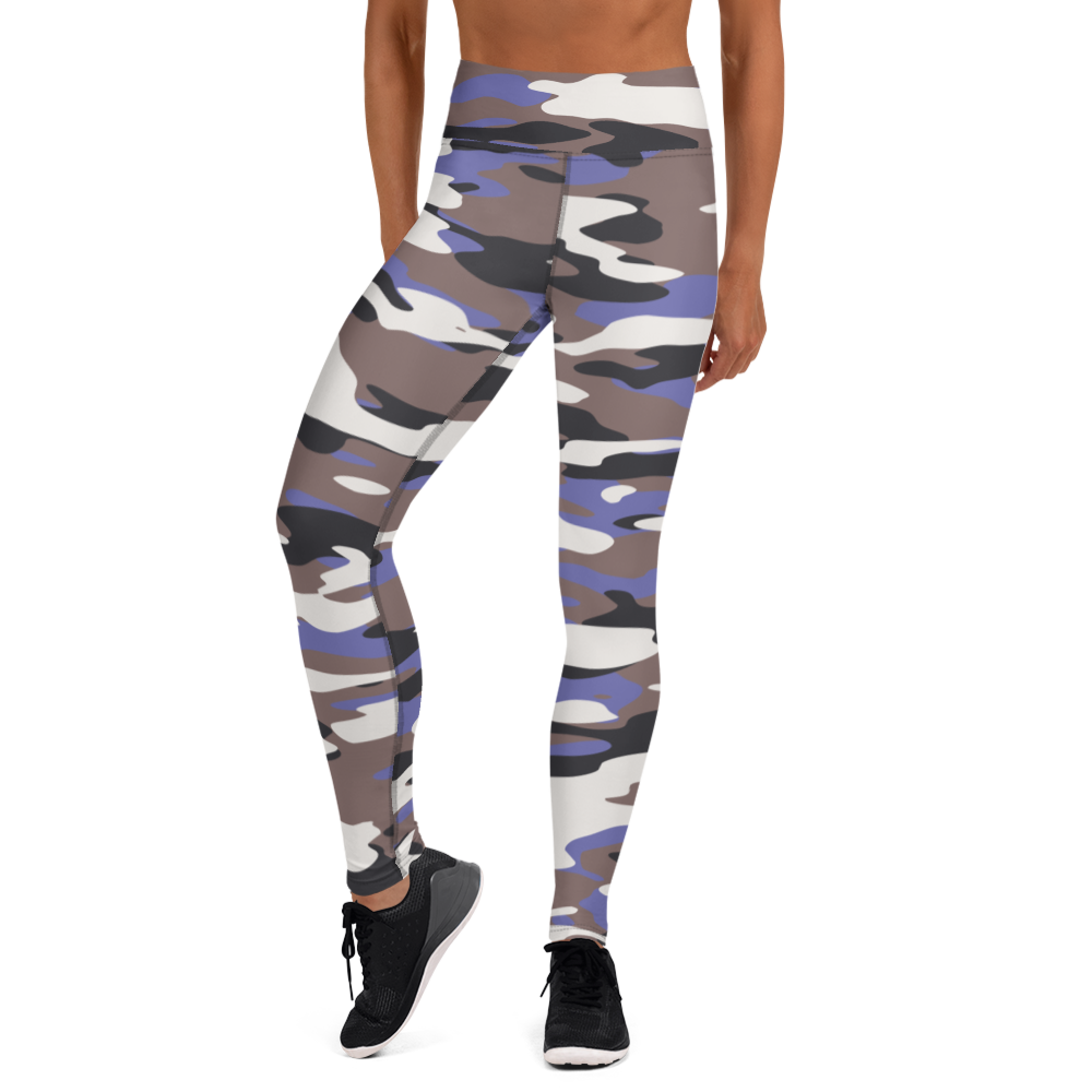 Gulf · Very Peri · 1 high-waisted yoga leggings, front view.