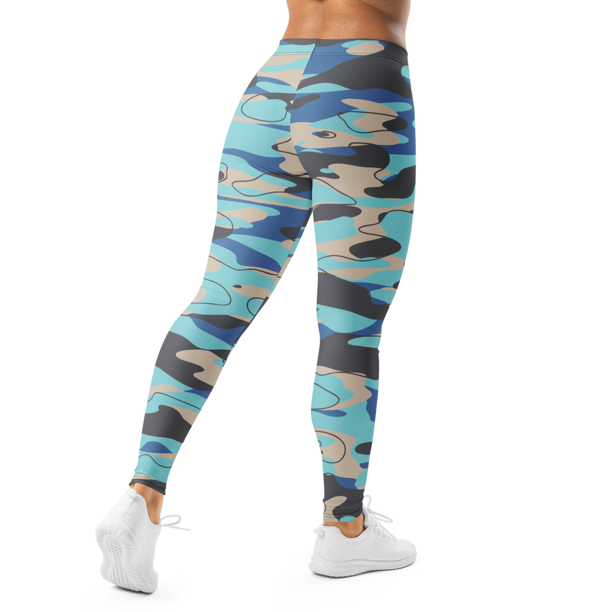 Tideway Winter mid-rise comfort leggings, back view.