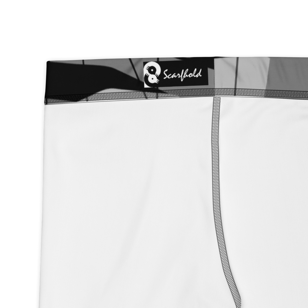 Timbre Greyscale 3 camouflage mid-rise comfort leggings, fabric and construction details.