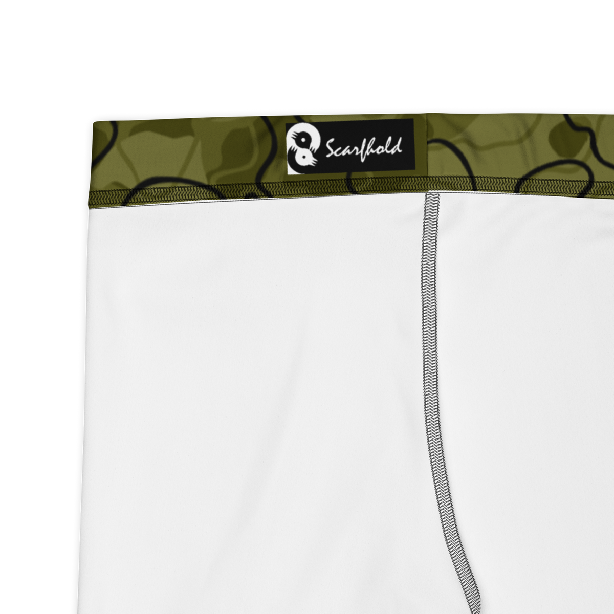 Tundra Cardamom Seed camouflage mid-rise comfort leggings, fabric and construction details.